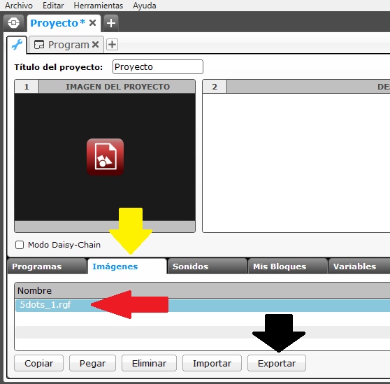 Crea tus imgenes para LEGO Mindstorms EV3