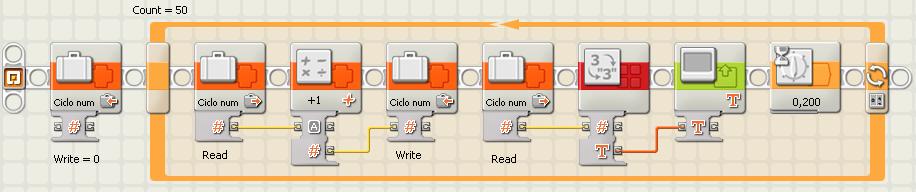 Programa Variables LEGO Mindstorm NXT