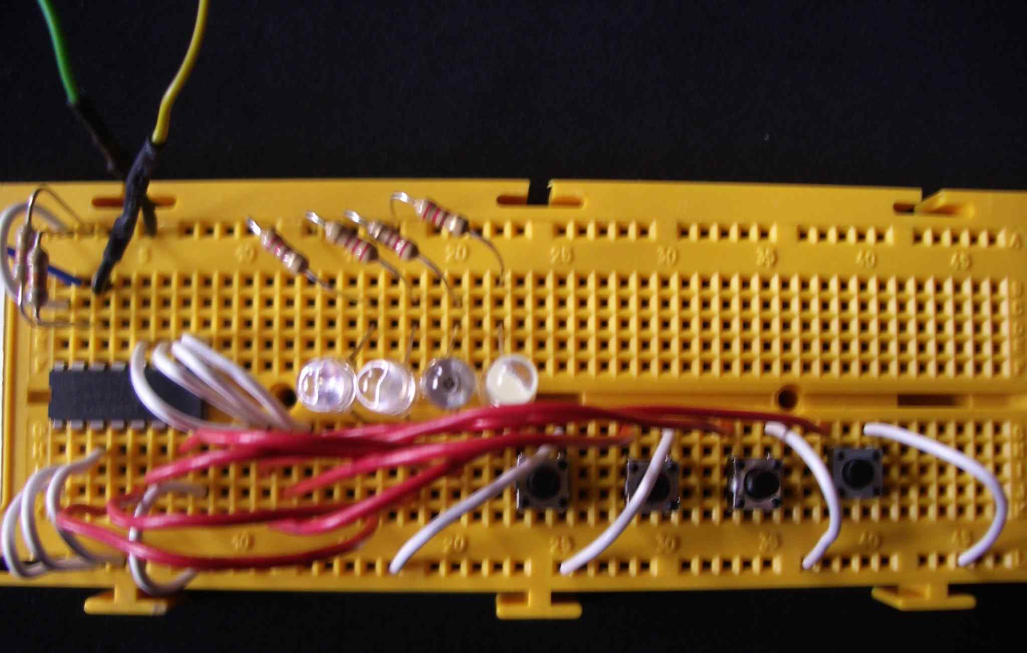 Circuito digital conectar interruptores y leds LEGO Mindstorm NXT
