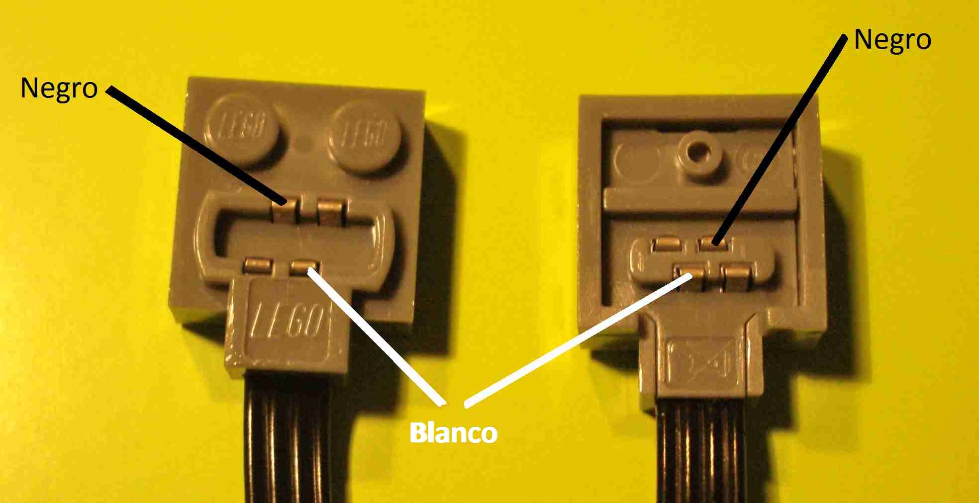 129 cm Lego 9v cable de alimentación 2x2 en negro