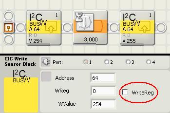 Configuracion icono LED I2C Digital LEGO Mindstorm NXT