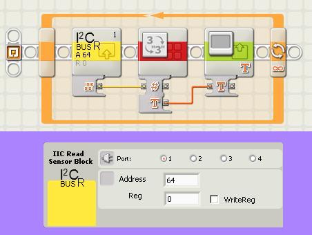 Programa conectar pulsadores a LEGO MINDSTORM NXT