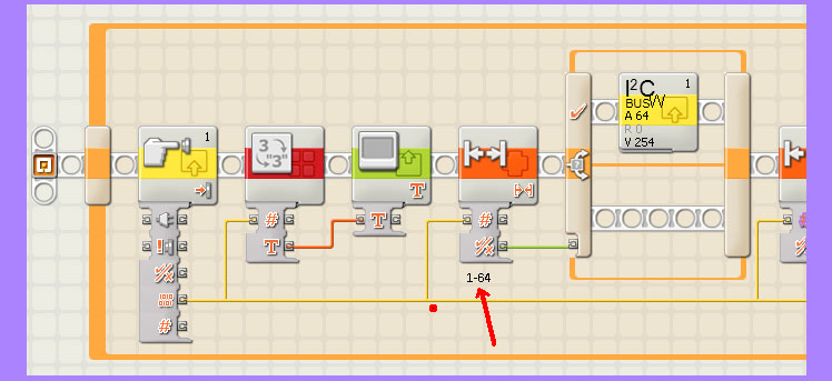 Programa 8 leds y potenciometro LEGO Mindstorm NXT