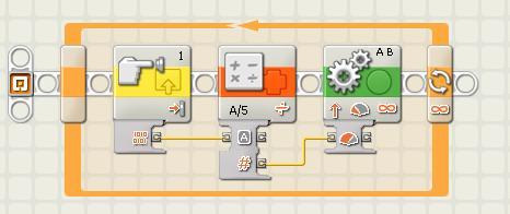 Programa potenciometro acelerador LEGO Mindstorm NXT