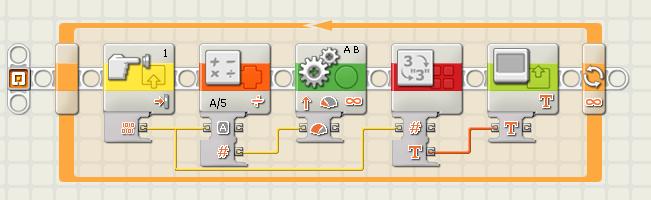 2 Programa potenciometro acelerador LEGO Mindstorm NXT