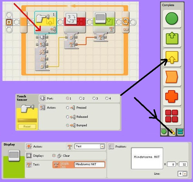 Programa Sensor de Contacto para LEGO Mindstorm NXT