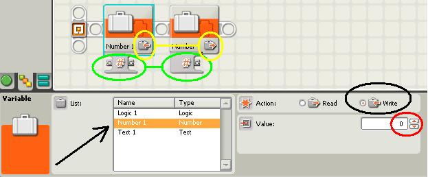 Programa 1 LED intensidad variable LEGO Mindstorm NXT