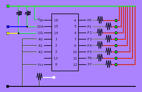 Esquema conectar 8 leds y potenciometro a LEGO Mindstorm NXT