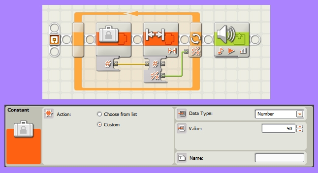 Ejemplos del Icono Range de LEGO Mindstorm NXT